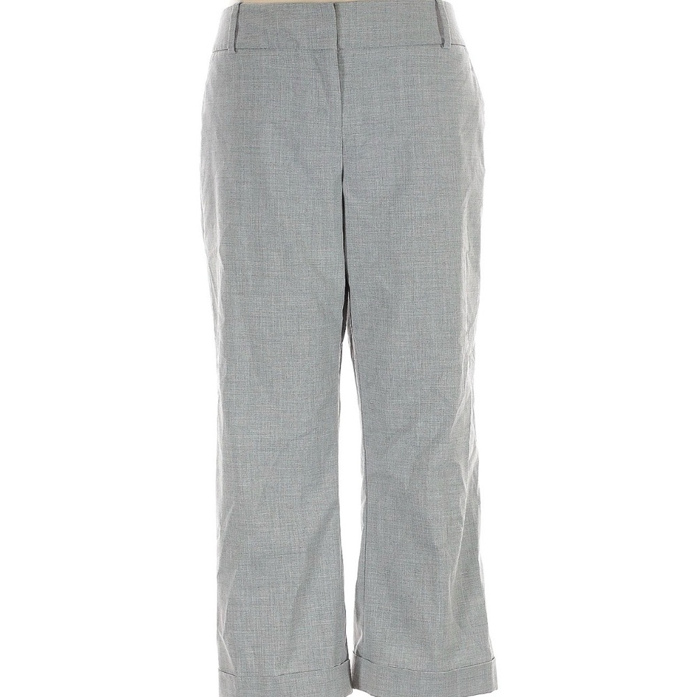 The Limited Light Gray Wide-Leg Cropped Dress Pants
